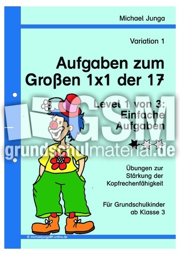 Aufgaben 1x1 der 17 - Level 1 - Variation 1 d.pdf